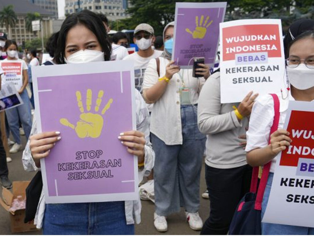 demo aktivis perempuan di jakarta 2022