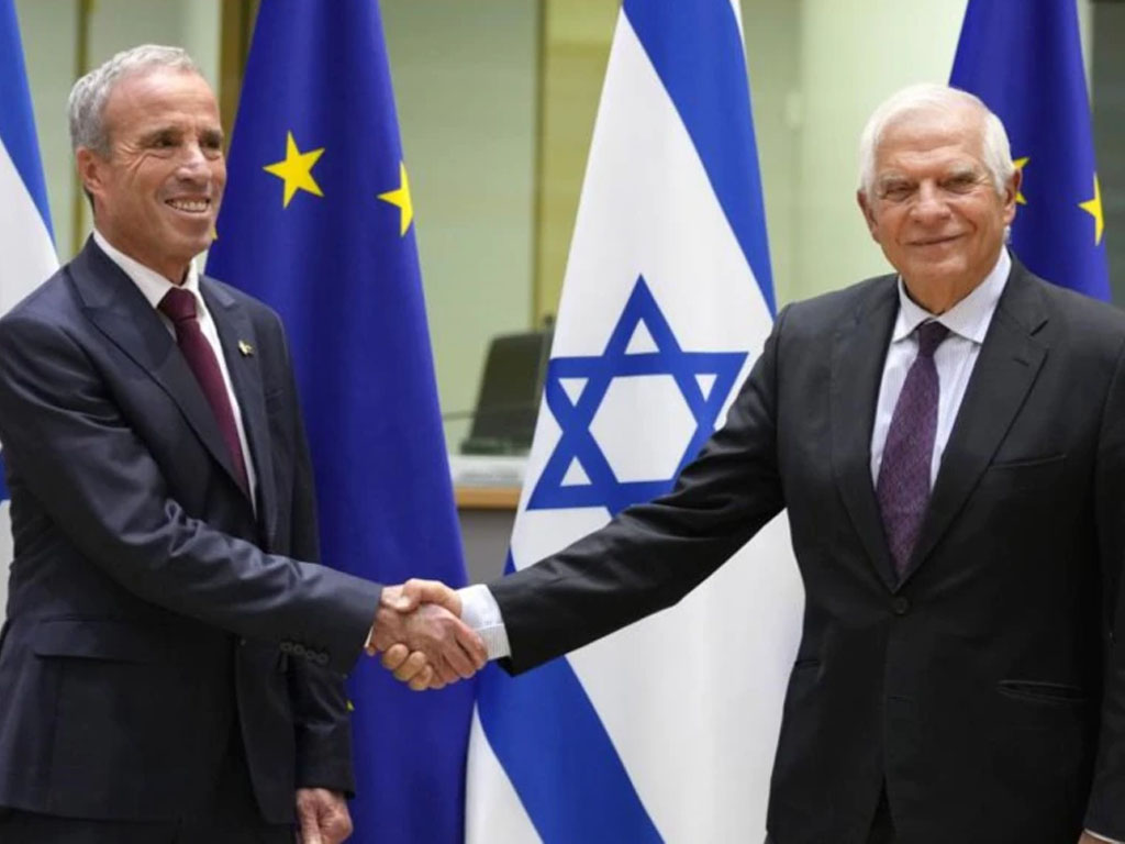 Josep Borrell dan menteri intelijen israel