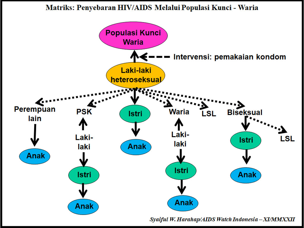 Matriks Penyebaran HIV AIDS Melalui Populasi Kunci - Waria