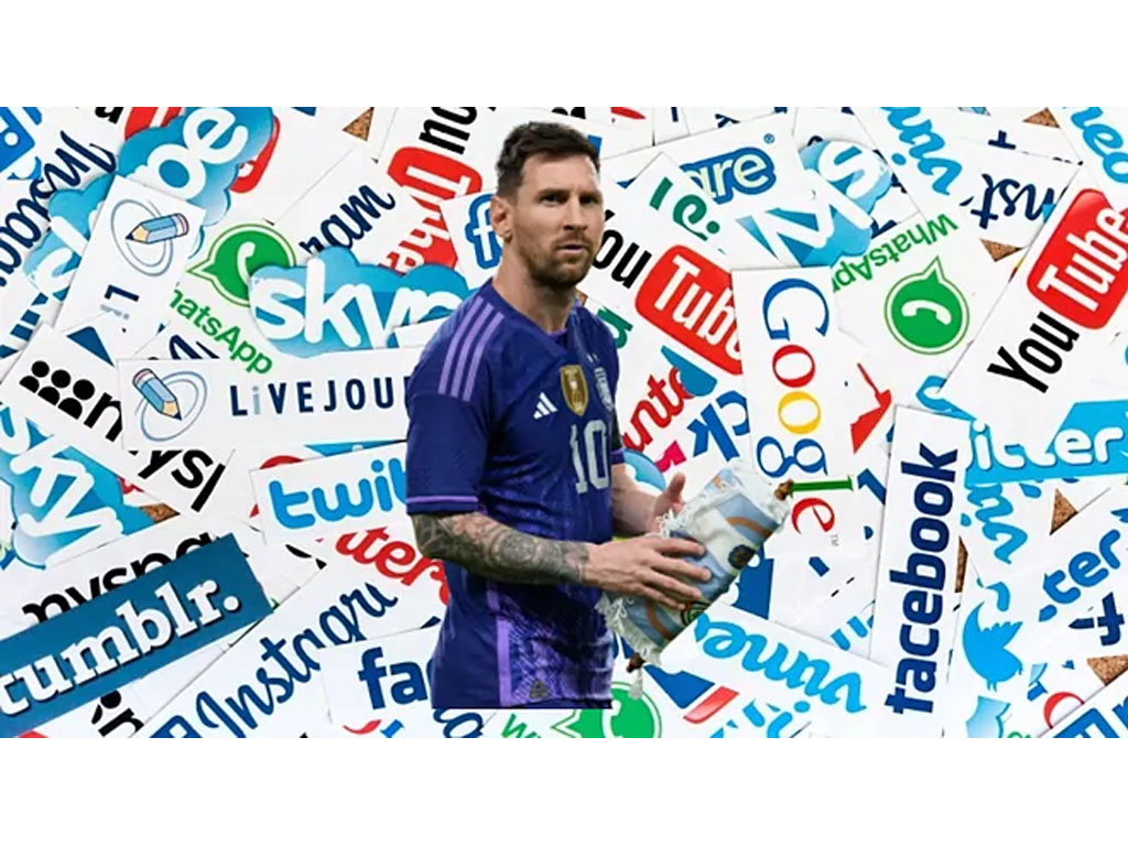 messi dan media sosial