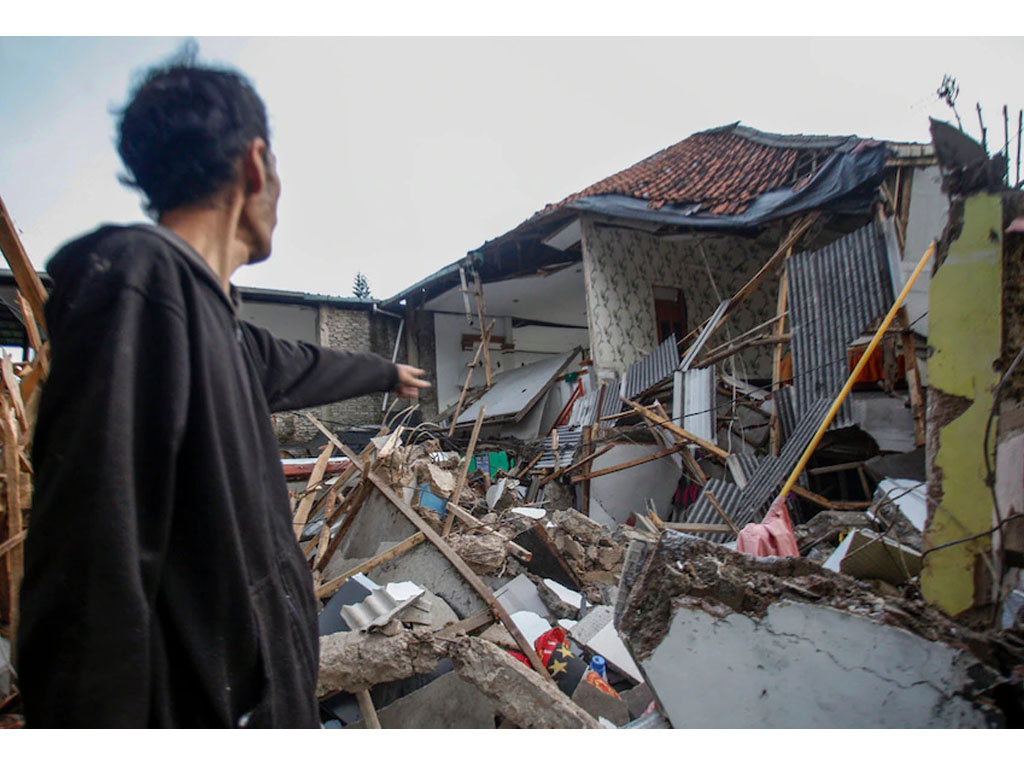 kerusakan gempa cianjur