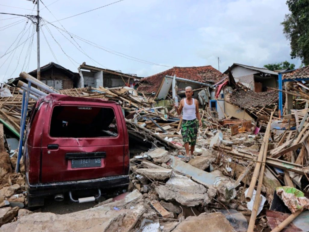 puing akibat gempa cianjur