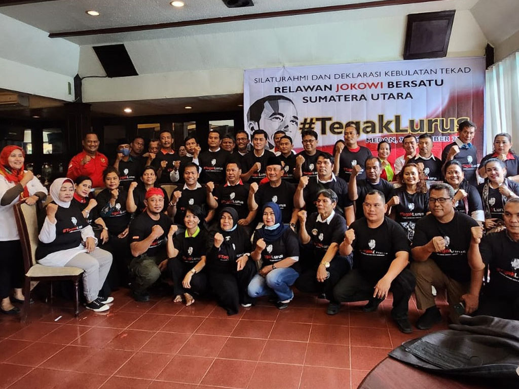 32 Kelompok Relawan Jokowi Bersatu di Sumut Deklarasi Tegak Lurus Jokowi