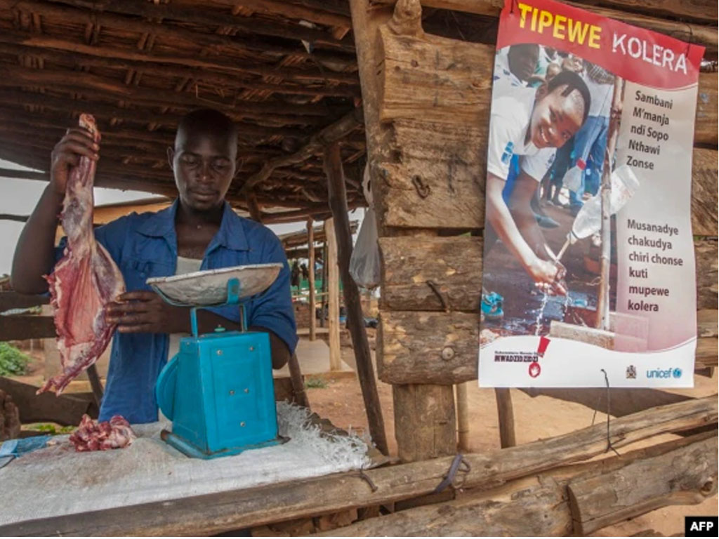 penjual daging di malawi