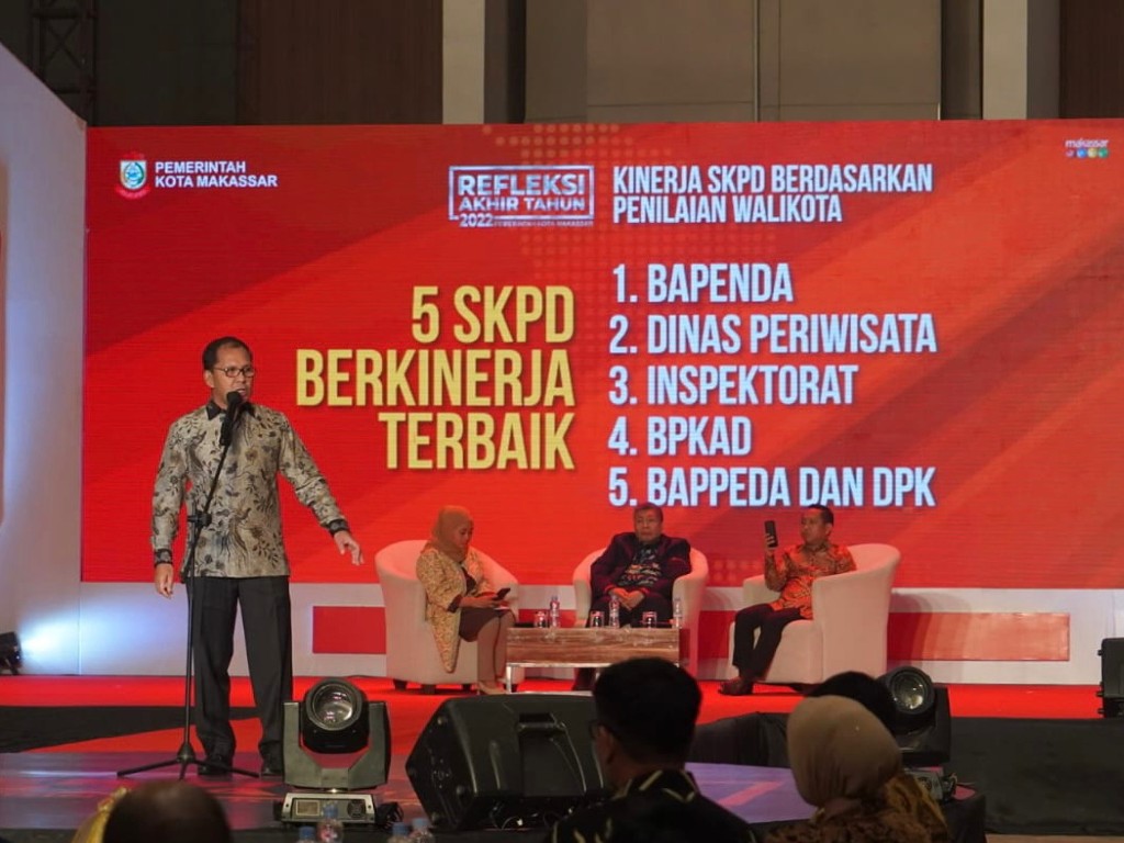 Badan Pendapatan Daerah (Bapenda) meraih predikat terbaik pertama dari semua SKPD yang ada di Pemerintah Kota Makassar.