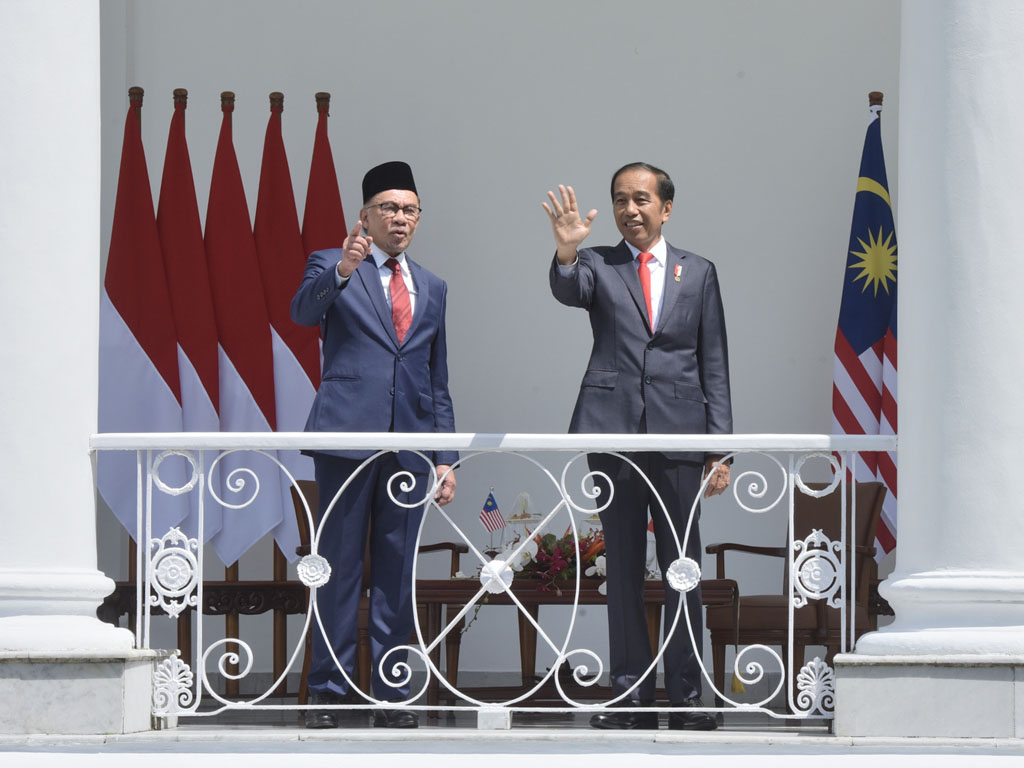 anwar ibrahim dan jokowi di istana bogor