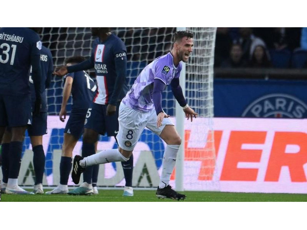 pemain Toulouse ceak gol