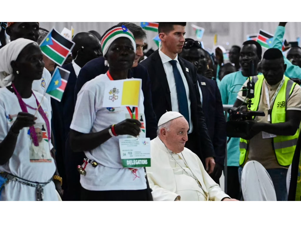 paus fransiskus di sudan selatan