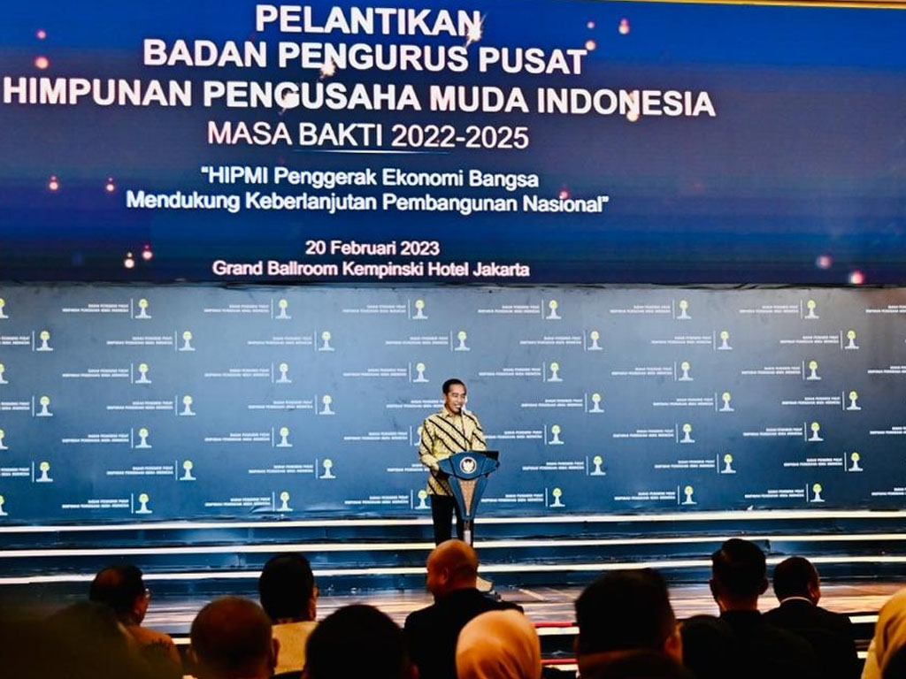 Presiden Jokowi Lantik Pengurus HIPMI Periode 2022-2025