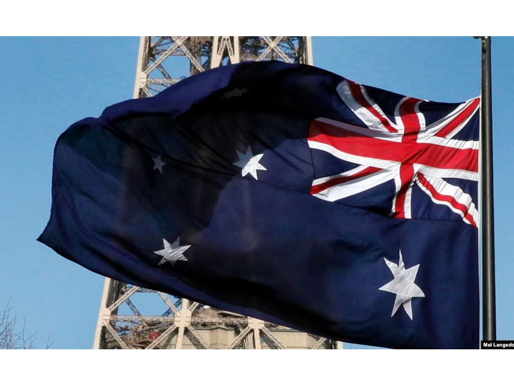 bendera australia dekat eifel