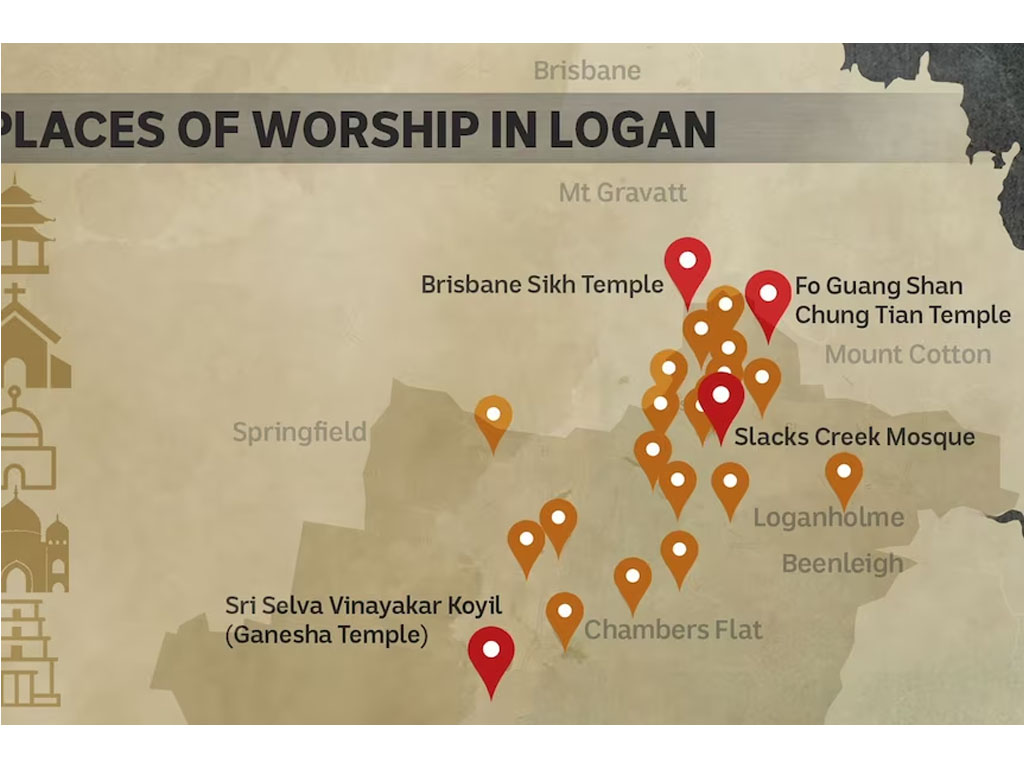 belasan tempat ibadah di Kota Logan