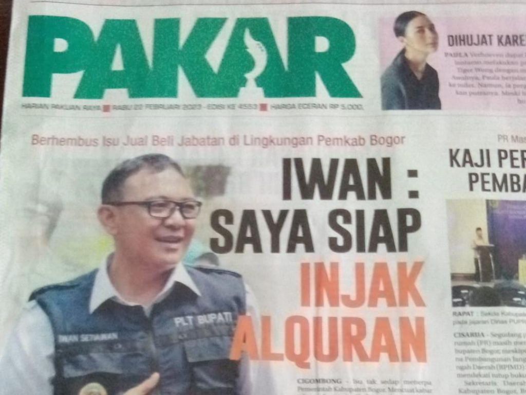 Plt Bupati Bogor Iwan Setiawan