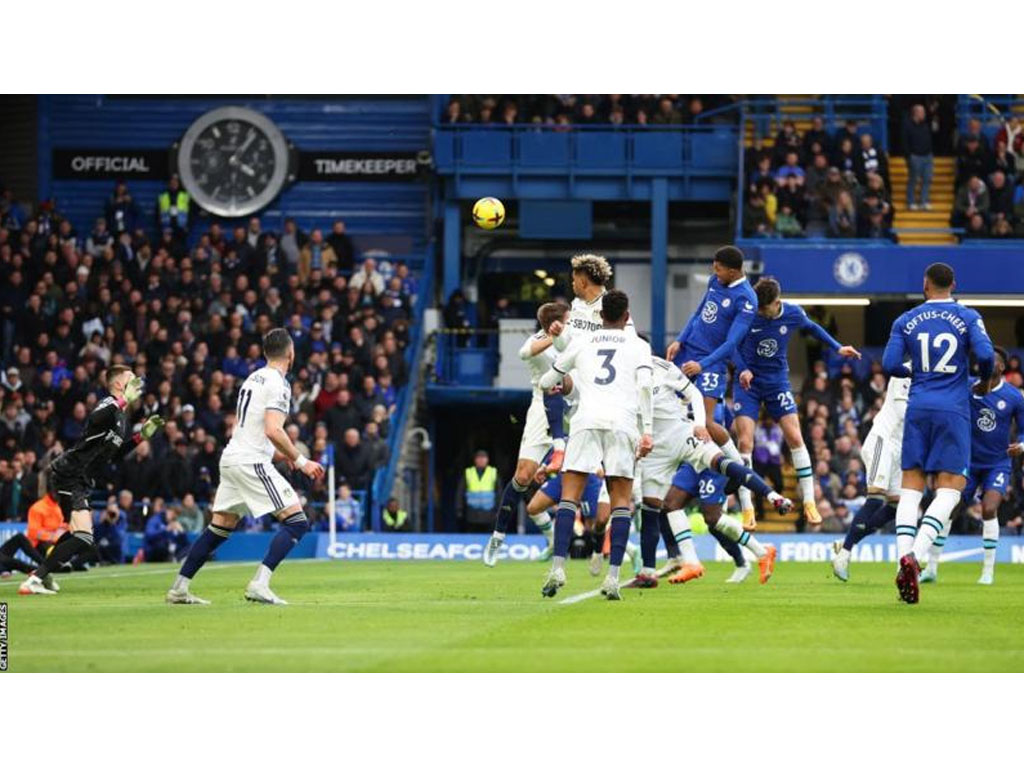 gol chelsea ke gawang leeds