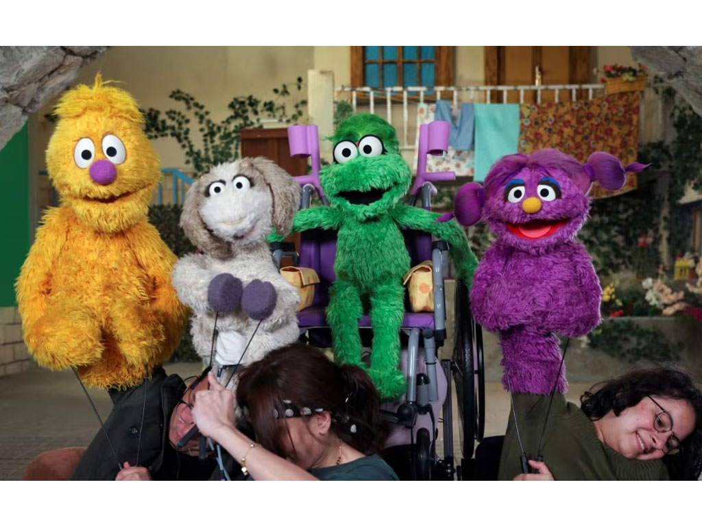Pengambilan gambar acara TV anak-anak Ahlan Simsim