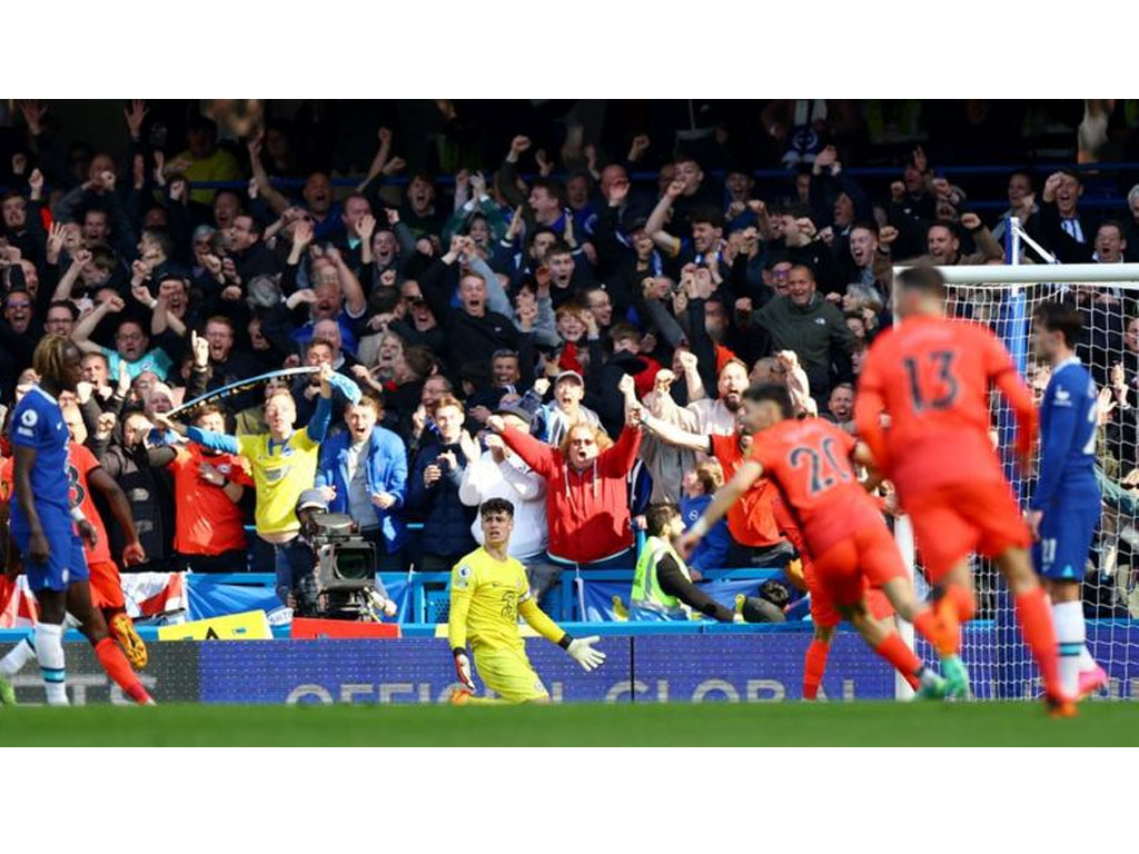 gol brighton ke gawang chelsea