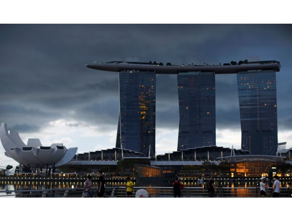 Kawasan Merlion Park di Singapura
