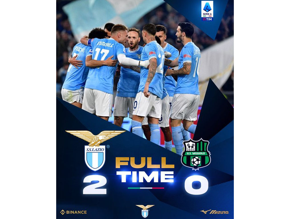 skor akhir lazio vs sassuolo