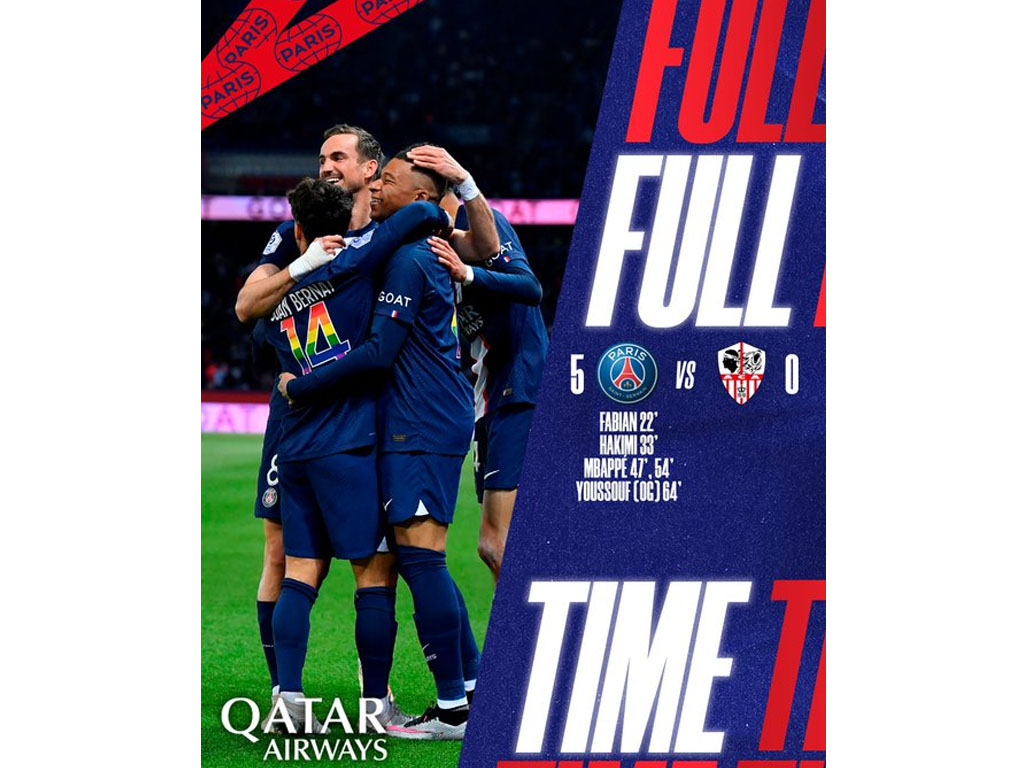 skor akhir psg vs ajaccio