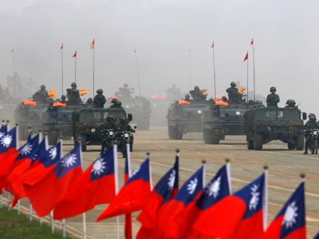 latihan militer tentara taiwan