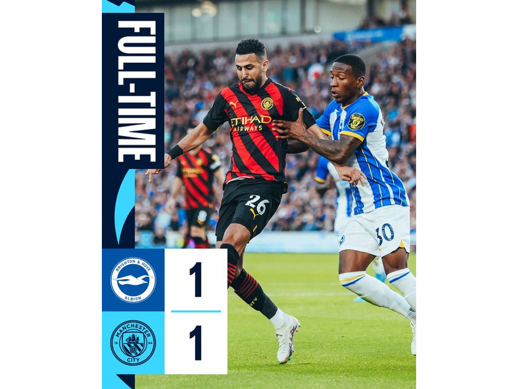 skor akhir brighton vs city