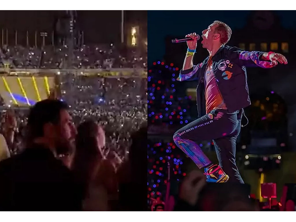 messi nonton coldplay di barcelona