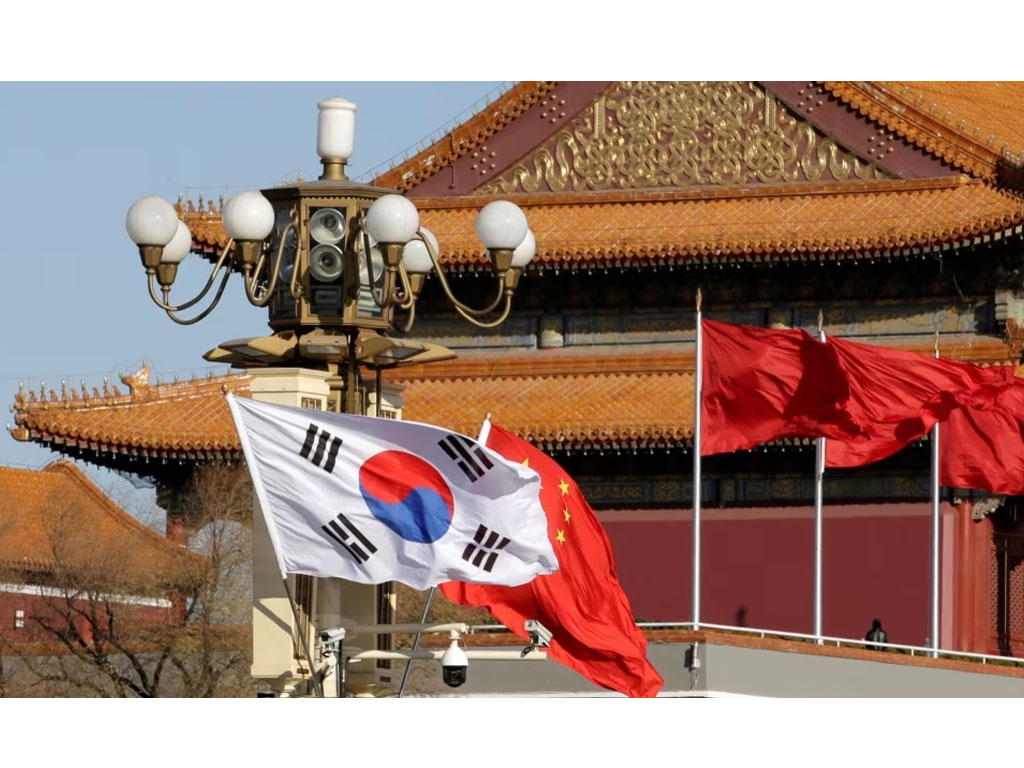 bendera korsel dan china
