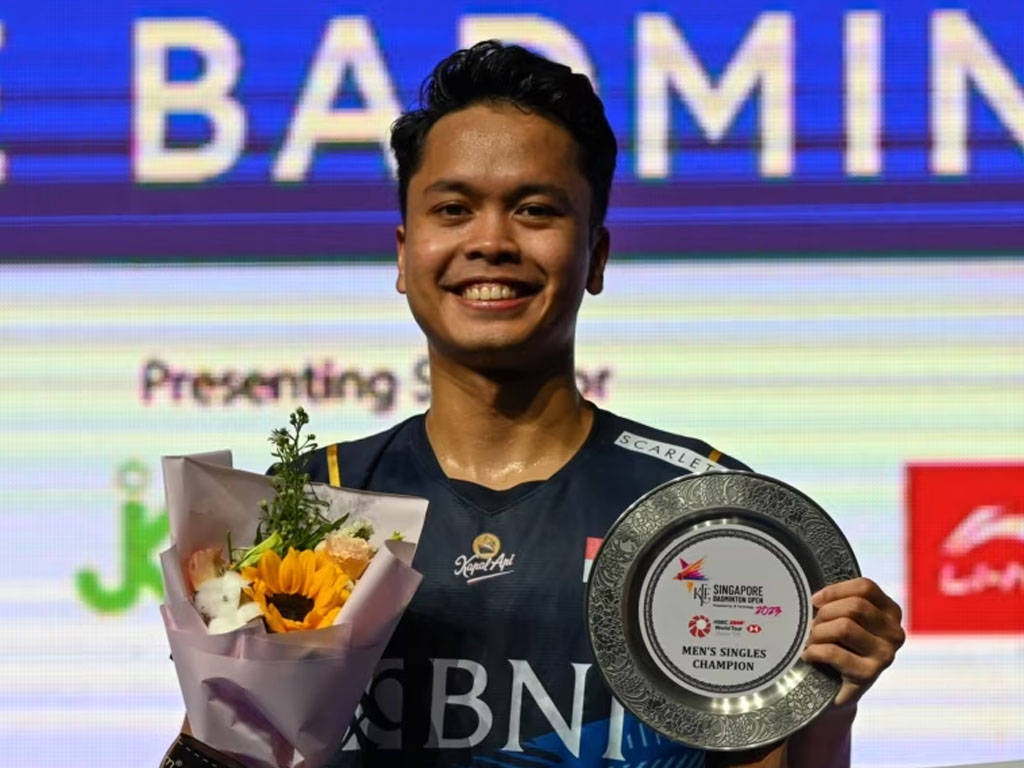 anthony ginting juara singapura open 2023