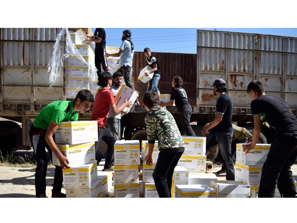 distribusi bantuan di suriah