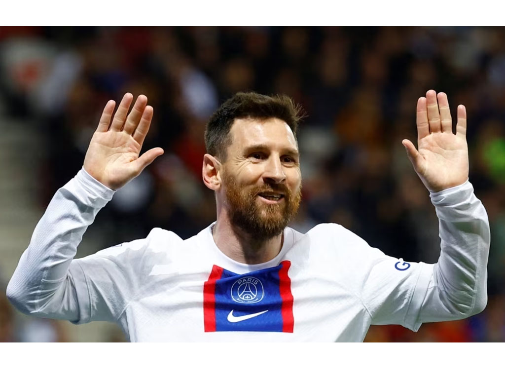 messi rayakan gol di PSG