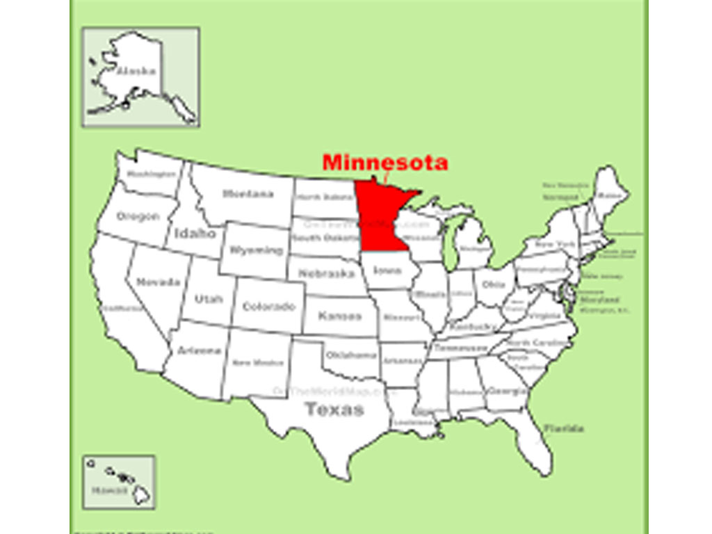 letak Minnesota di AS