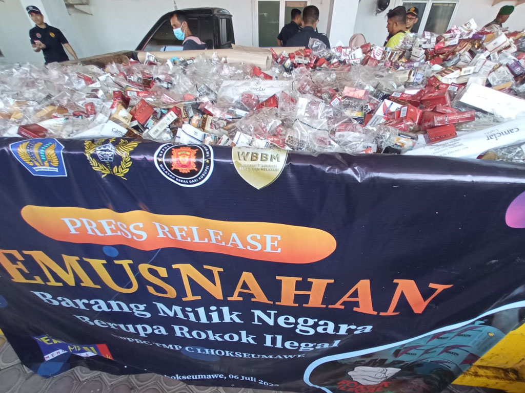 pemushanah rokok ilegal lhokseumawe1