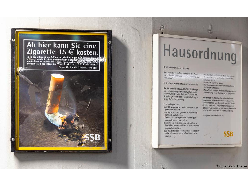 pemberitahuan larang merokok di Jerman