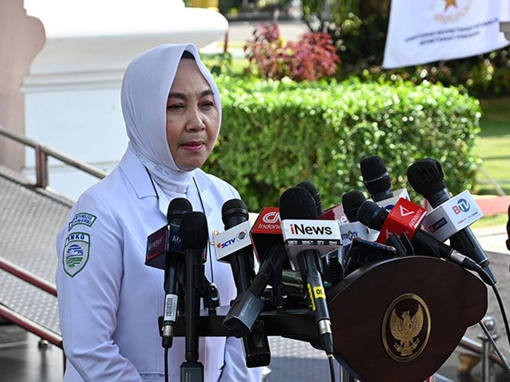 Kepala BMKG Dwikorita Karnawati konpres