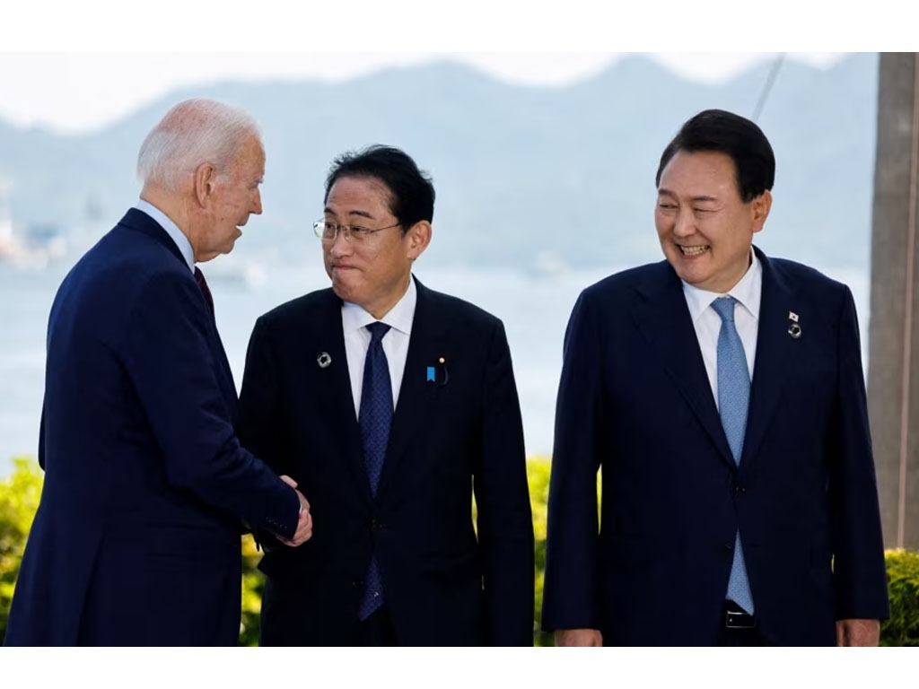biden pm jepang dan presiden korsel di ktt g7 jepang