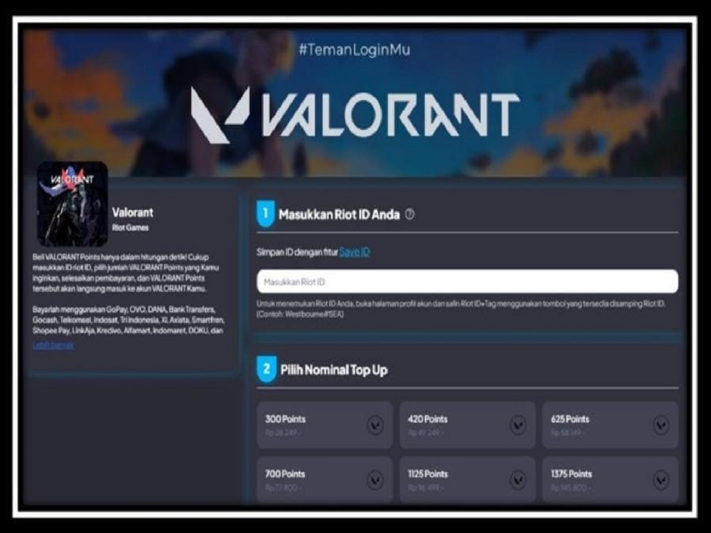 Top up legal game Valorant