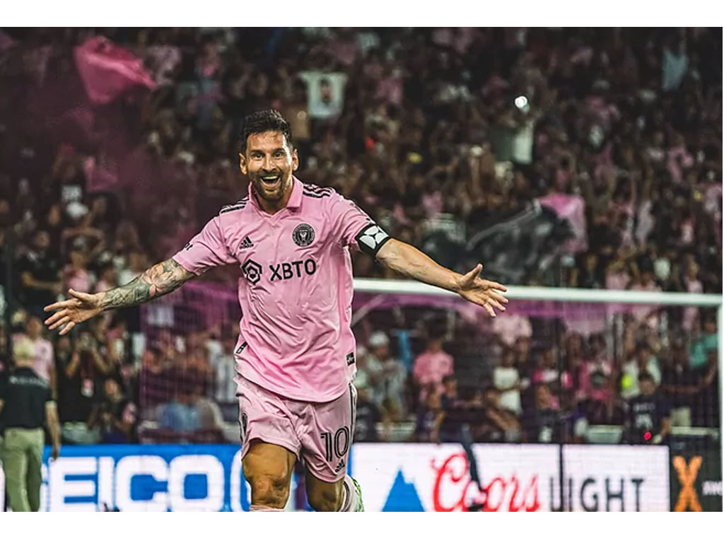messi rayakan gol inter miami