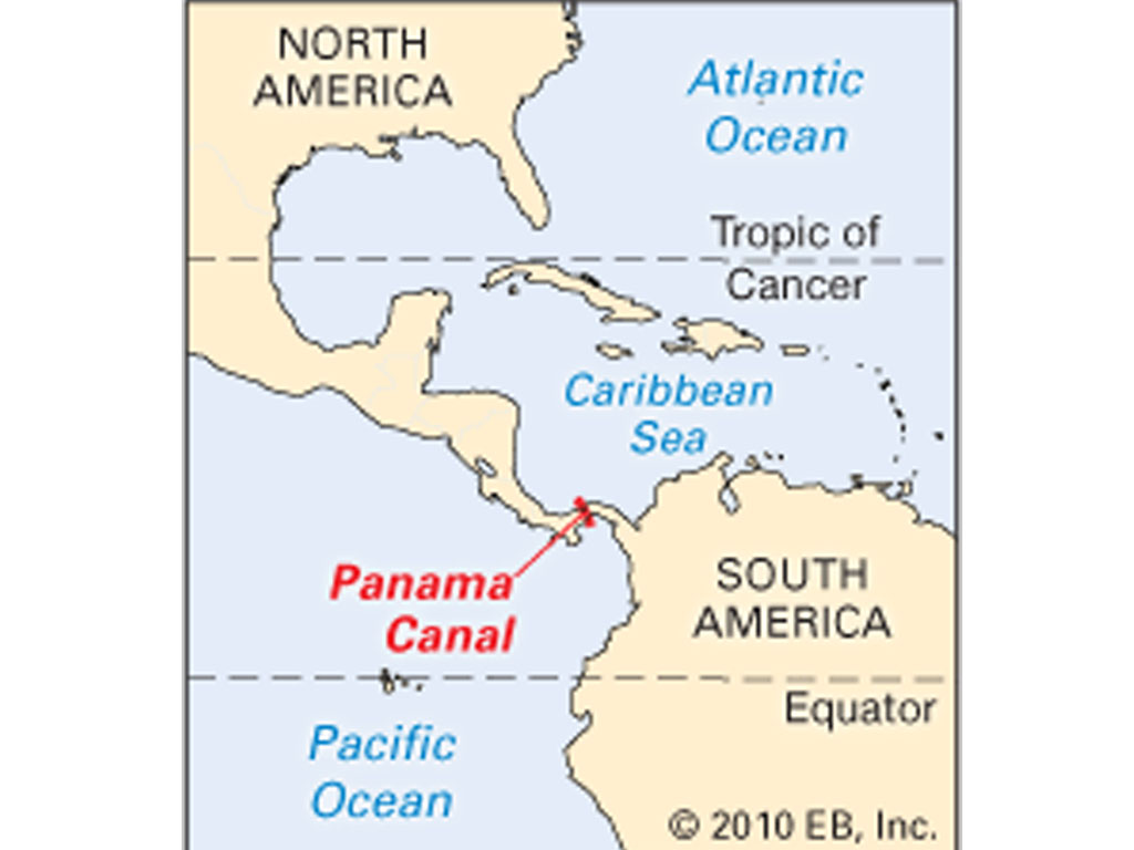 letak terusan panama