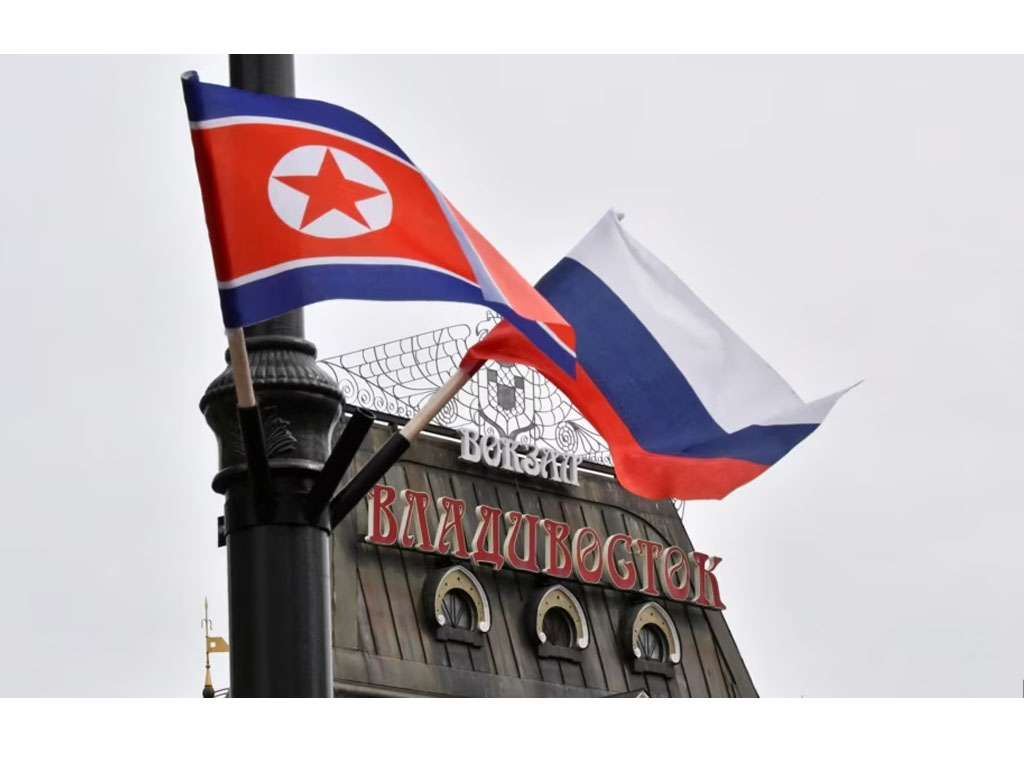 bendera korut dan rusia