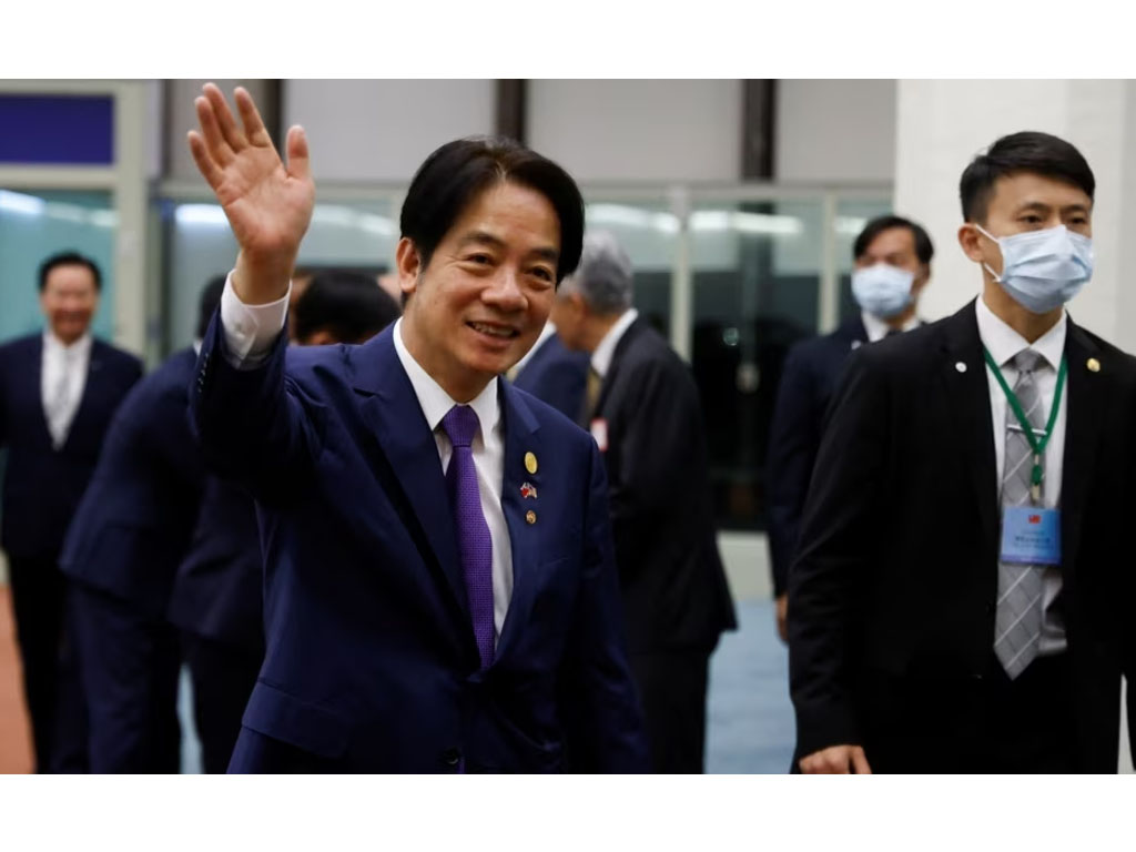 wapres lai tiba di taiwan