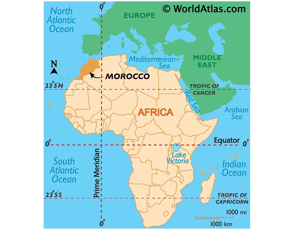 letak maroko