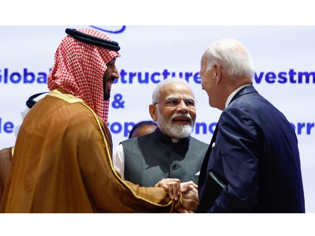 mbz modi dan biden jabat tangan di ktt g20 india