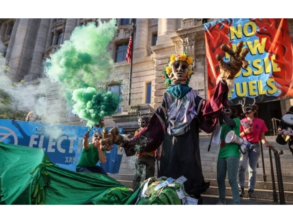 aktivis perubahan iklim demo di washington