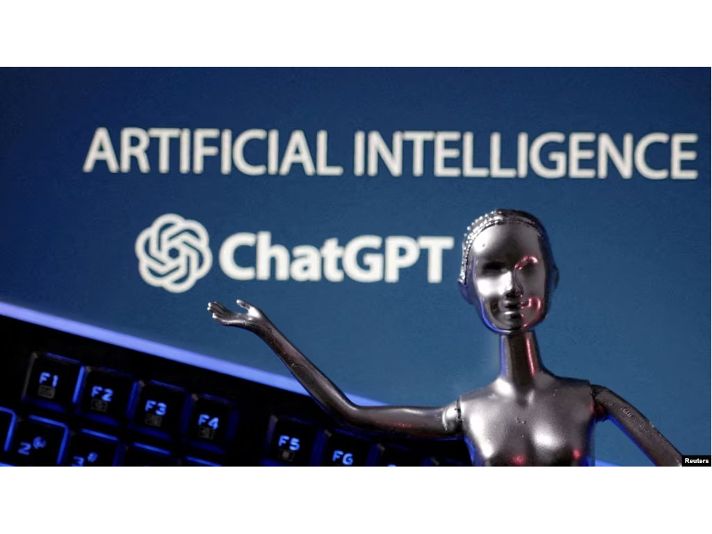 Logo ChatGPT dan kata-kata AI Artificial Intelligence