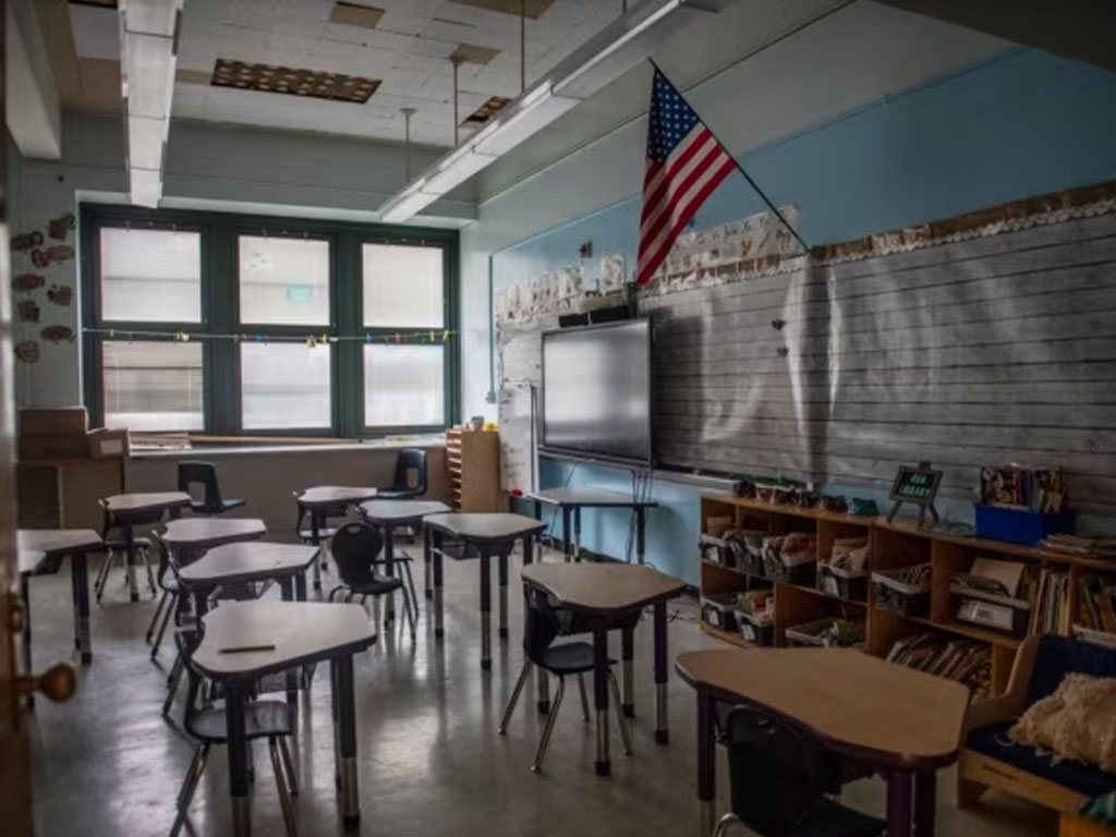 Ruang kelas sekolah dasar di Bronx