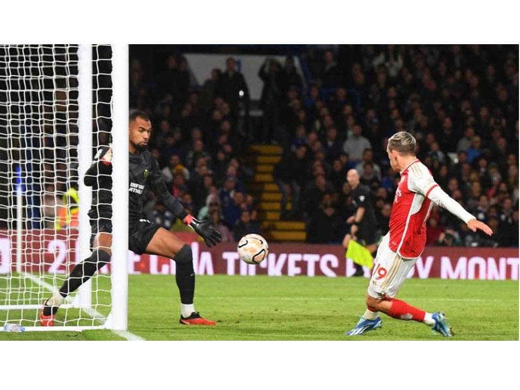 Leandro Trossard cetak gol untuk arsenal
