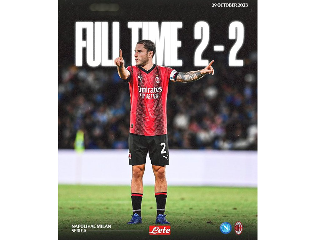skor akhir napoli vs milan