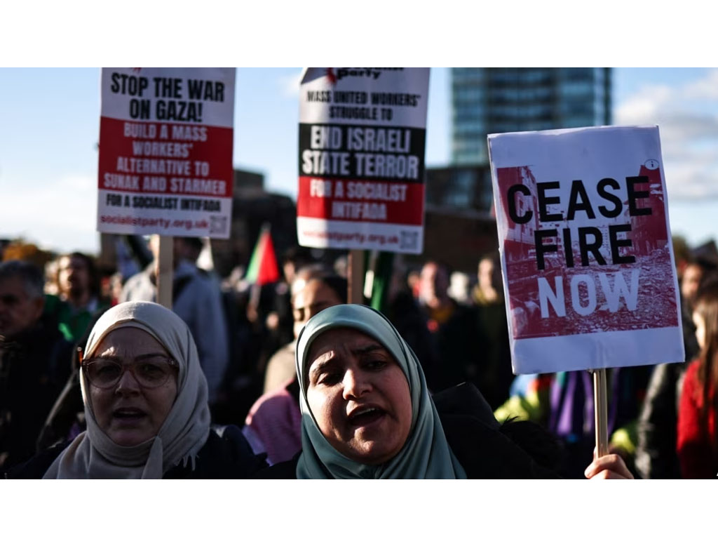 unjuk rasa palestina di london