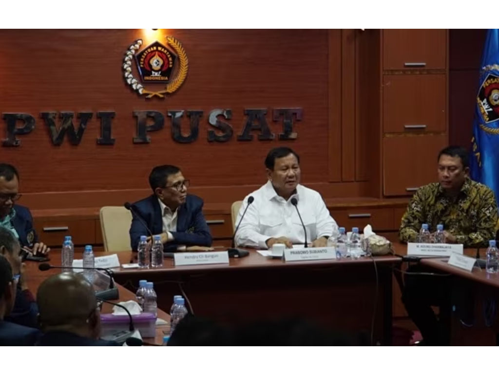 prabowo di gedung PWI