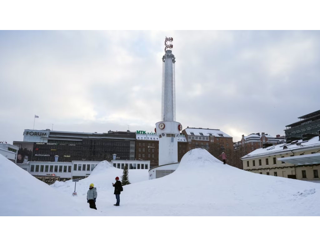 salju di Helsinki Januari 2024