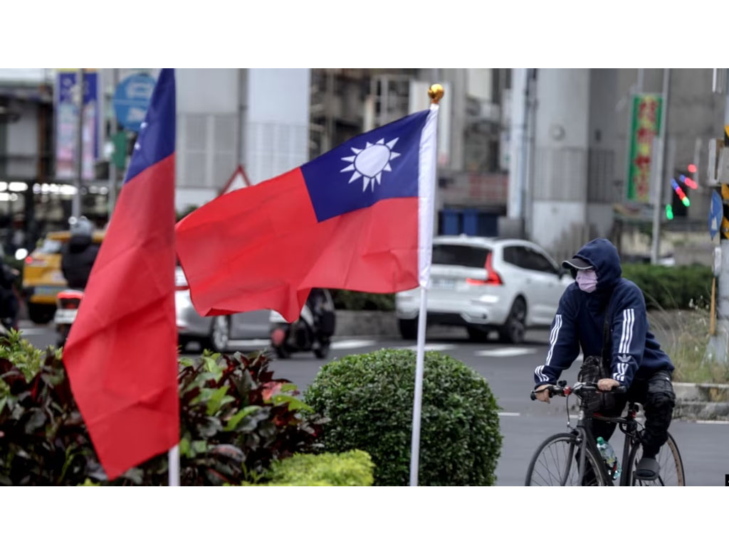 bendera taiwan di taipei